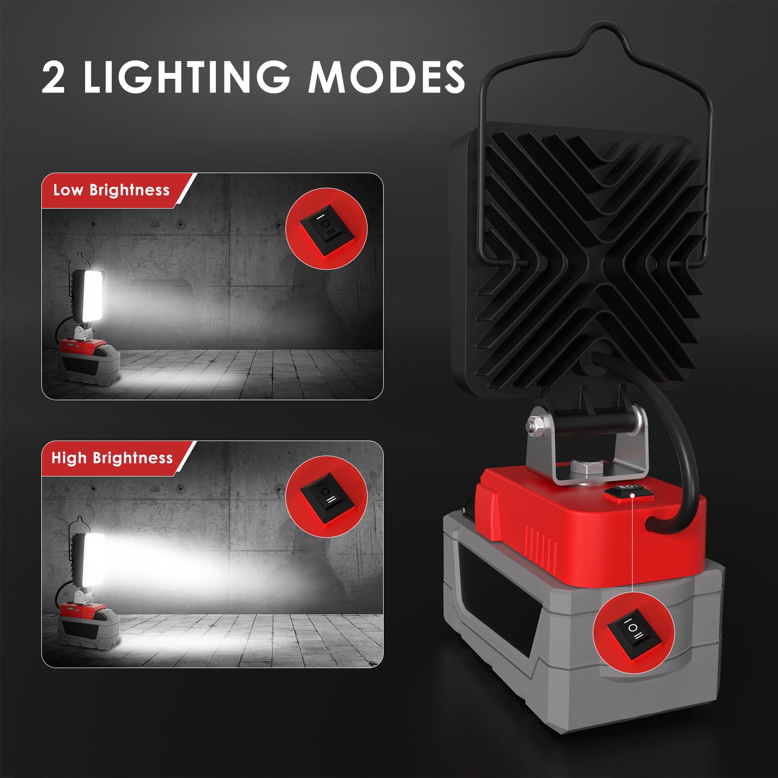 Wokelux heat-dissipation design keeps the light cooler during long use.
