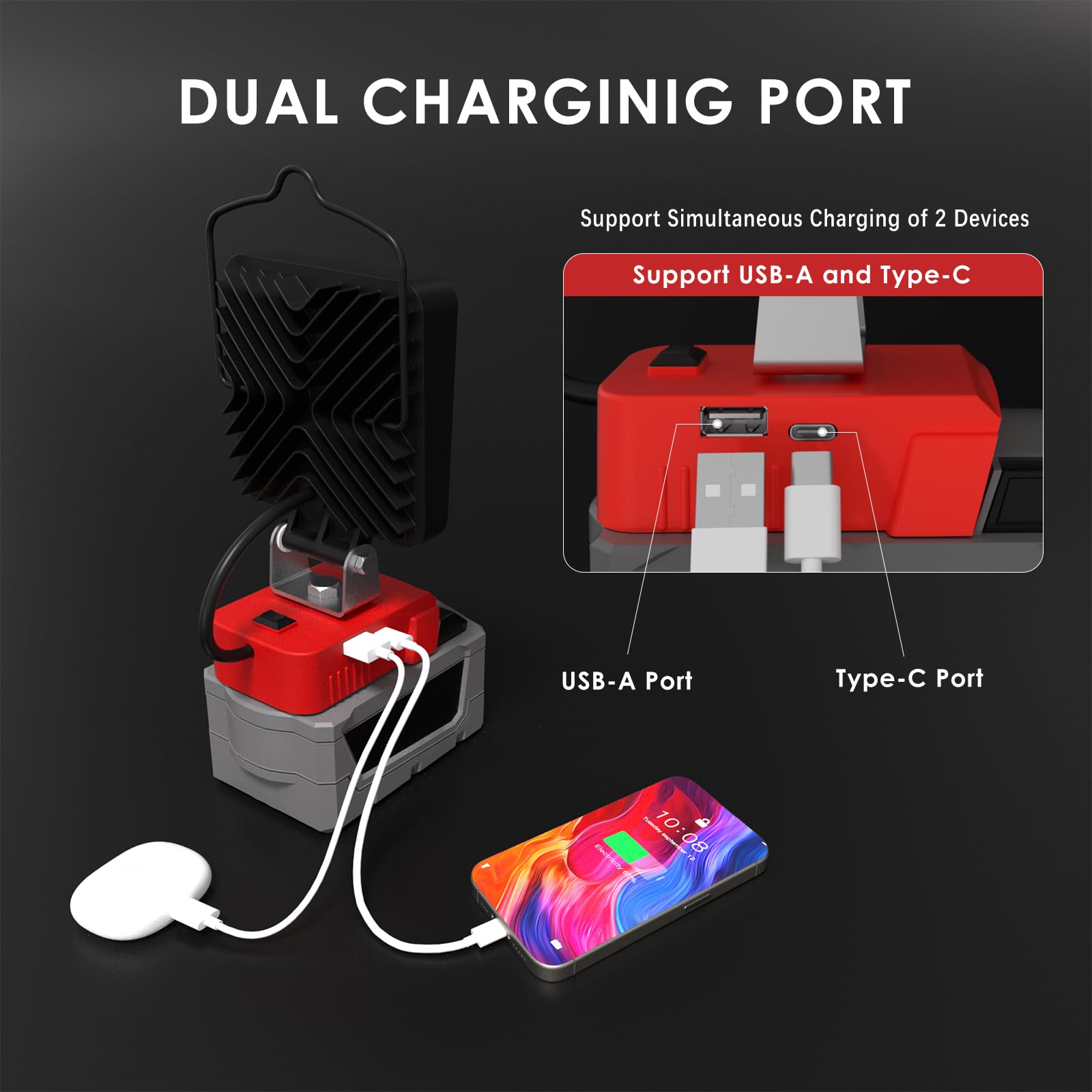 Wokelux unit includes low-voltage protection to preserve battery health.