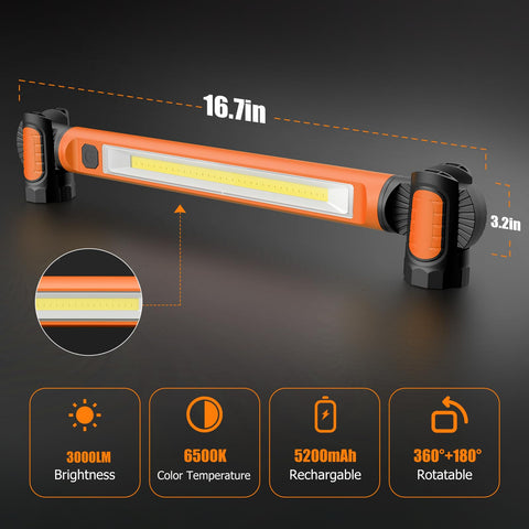 Wokelux Mechanic Light hidden swivel hooks offer flexible hanging options