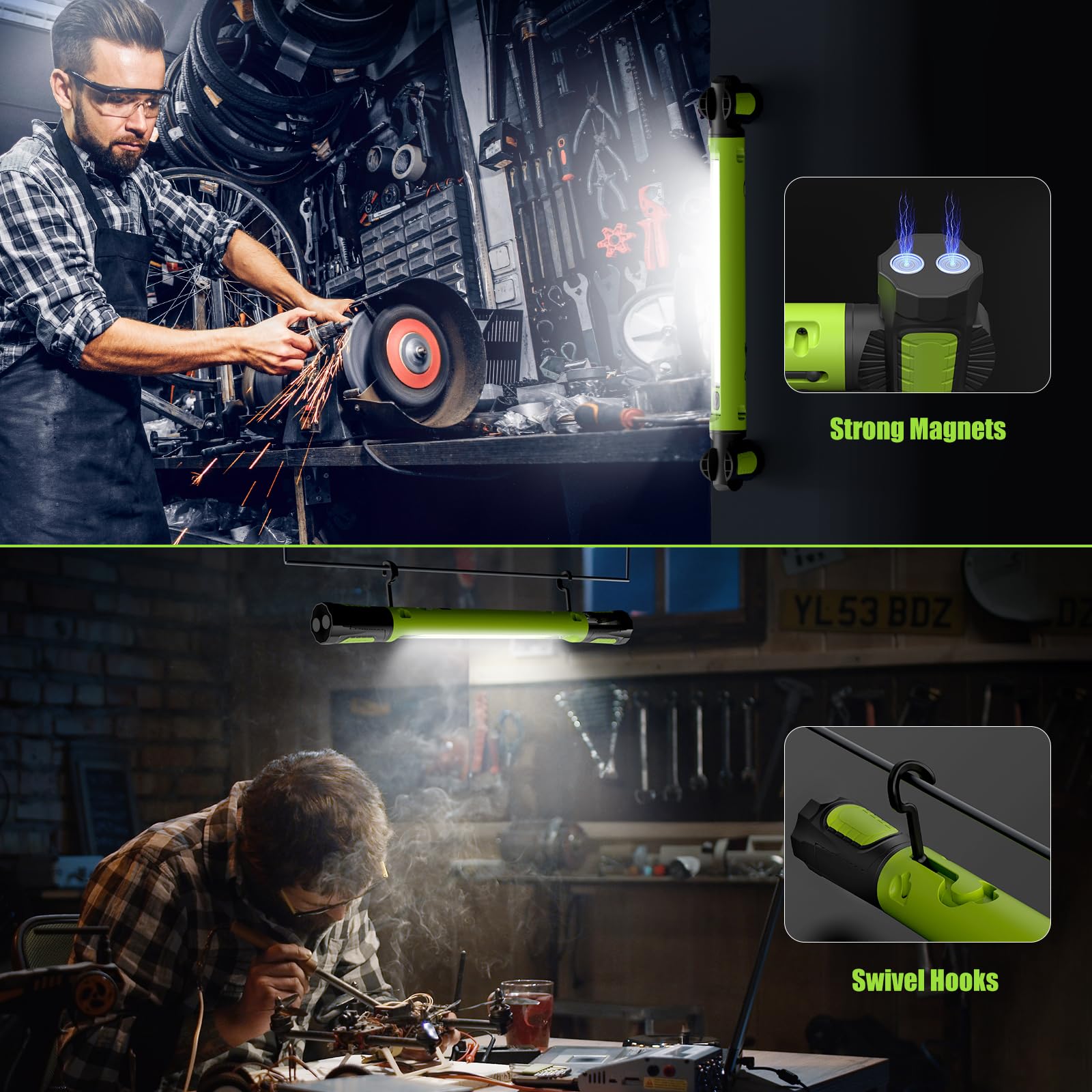Wokelux Mechanic Work Light delivers up to 3000LM brightness