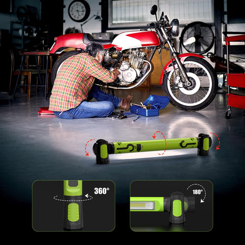 Wokelux Mechanic Work Light IPX4 rated durability for shop use