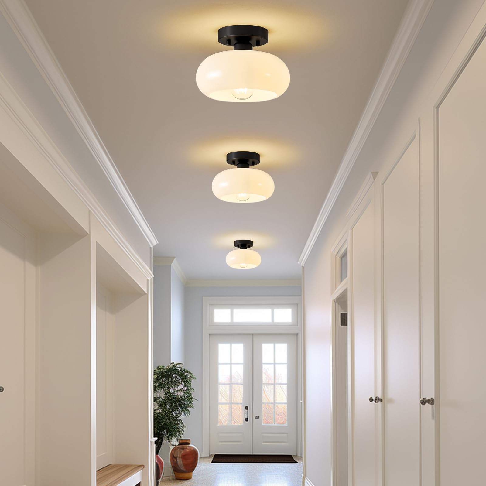 WOKNOS ceiling mount installed in a modern space for compact illumination.
