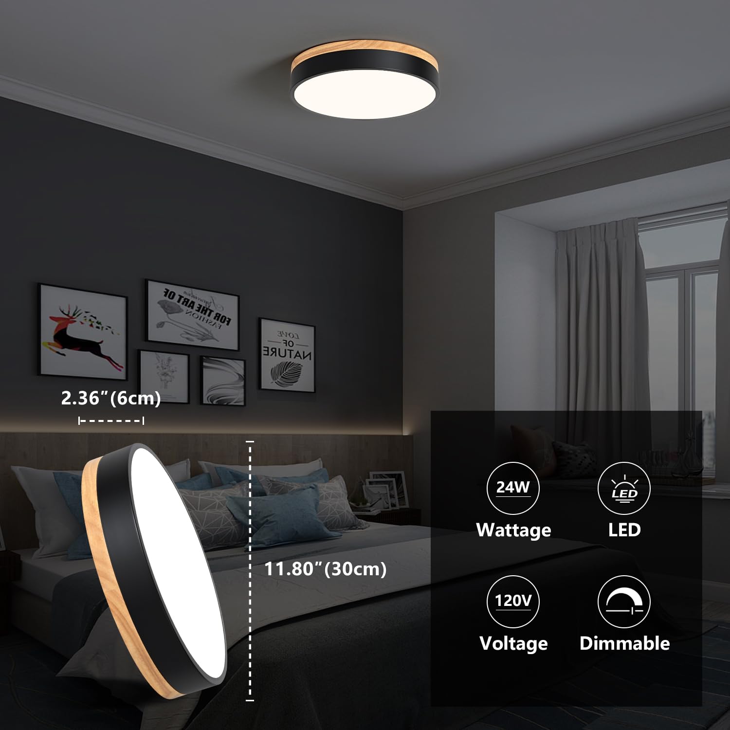 WOKNOS diffused acrylic round cover provides soft, even illumination