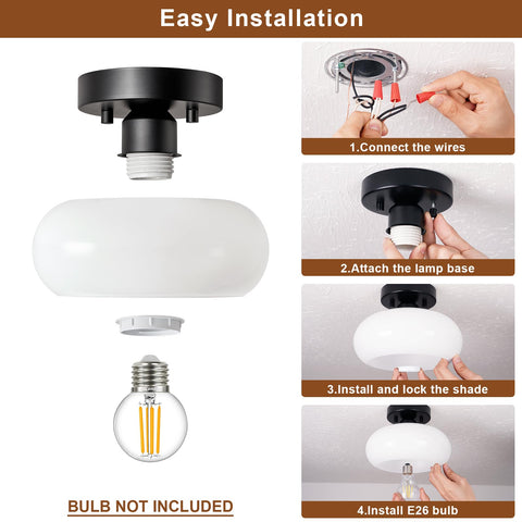 WOKNOS open shade design allows easy bulb access and quick cleaning.