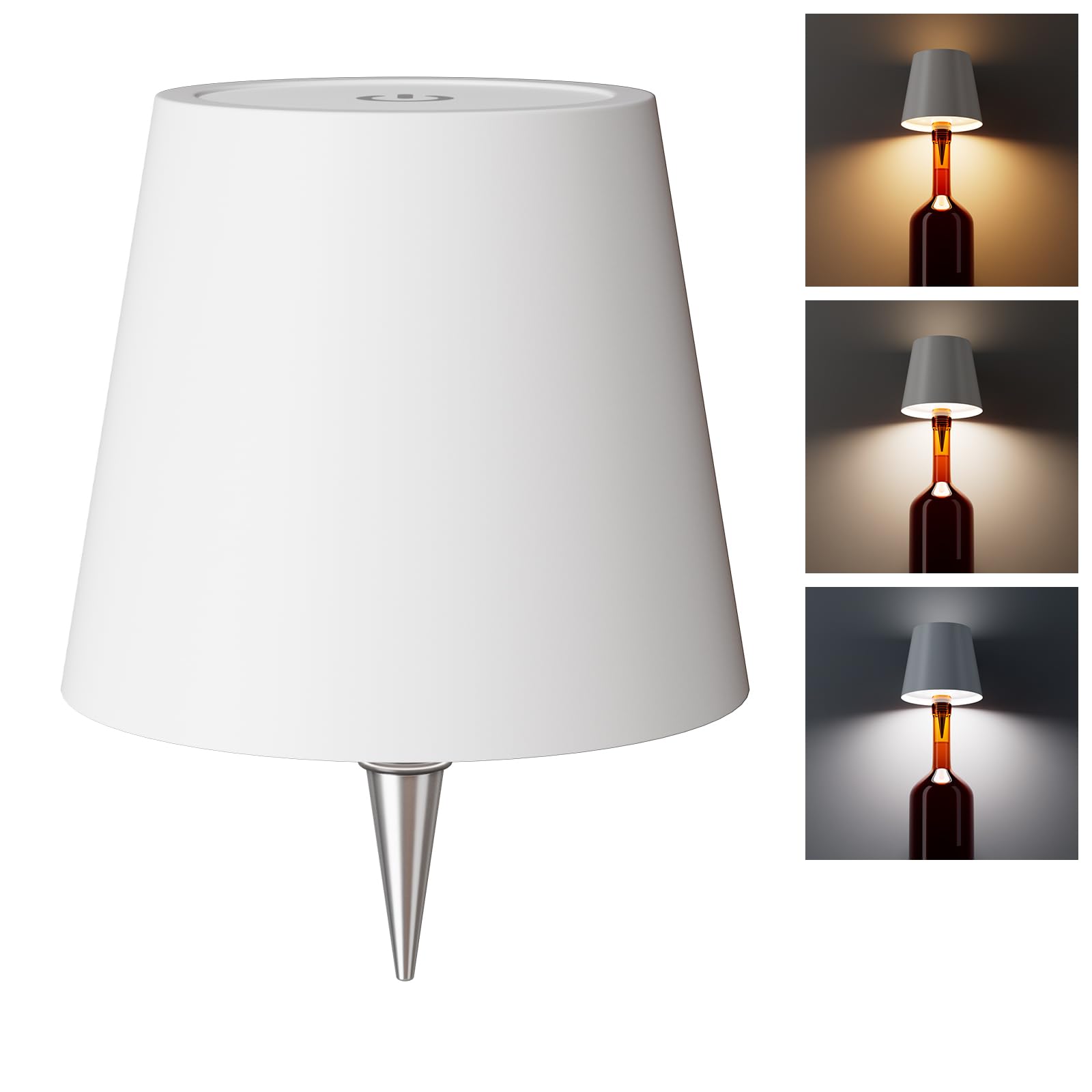 WOKWOYIO bottle lamp mounted on a bottle delivering ambient glow