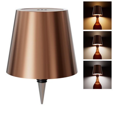 WOKWOYIO wine bottle light assembly shows adjustable color and dimming for ambience.