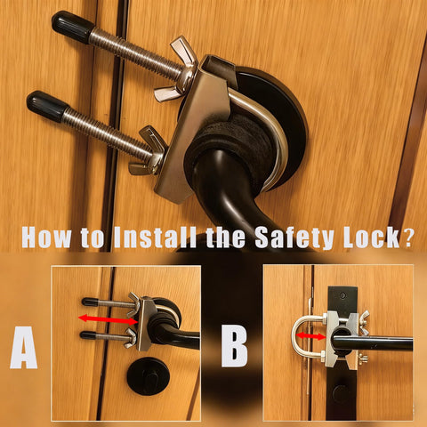 WOLAIYE adjustable-length extension highlights fit for various door handles and heights.