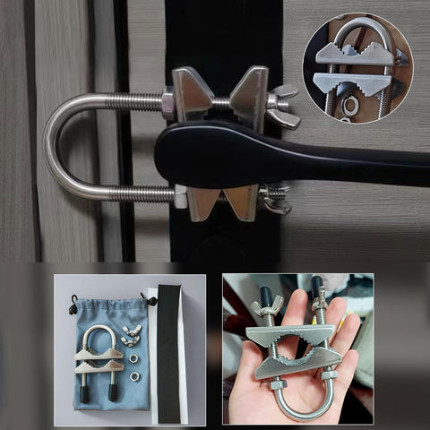 WOLAIYE outward-swinging door secured in-use demonstrates reliable inner barrier.