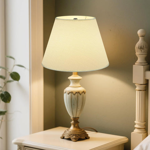 WOLEILEJIN white lamp shade fabric texture reveals breathable linen for soft, glare-free illumination