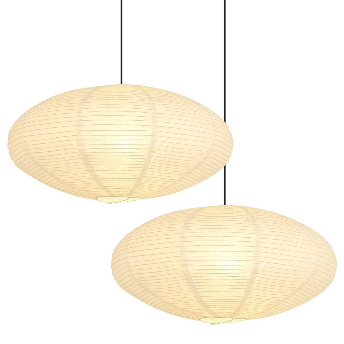 WOLEILEJIN white oval paper lanterns two pieces provide soft ambient light