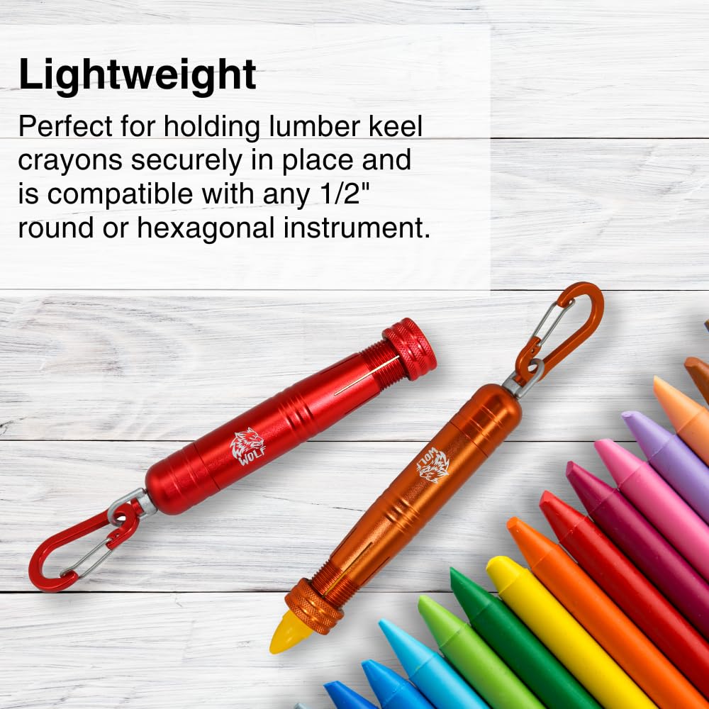 WOLF Crayon Holder adjustable knob close-up locks crayon for clean lines under pressure
