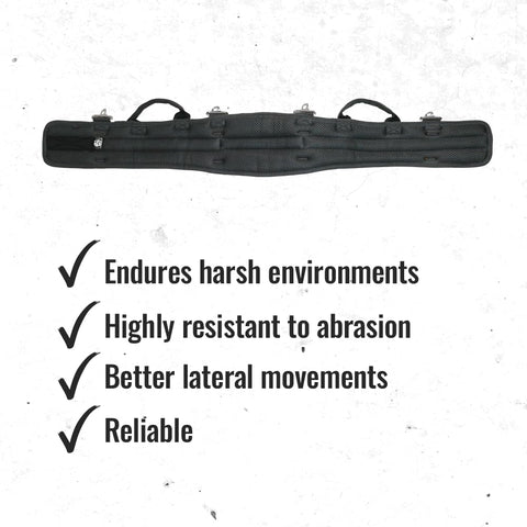 Reinforced steel hardware and edge protection on the WTH2110 belt
