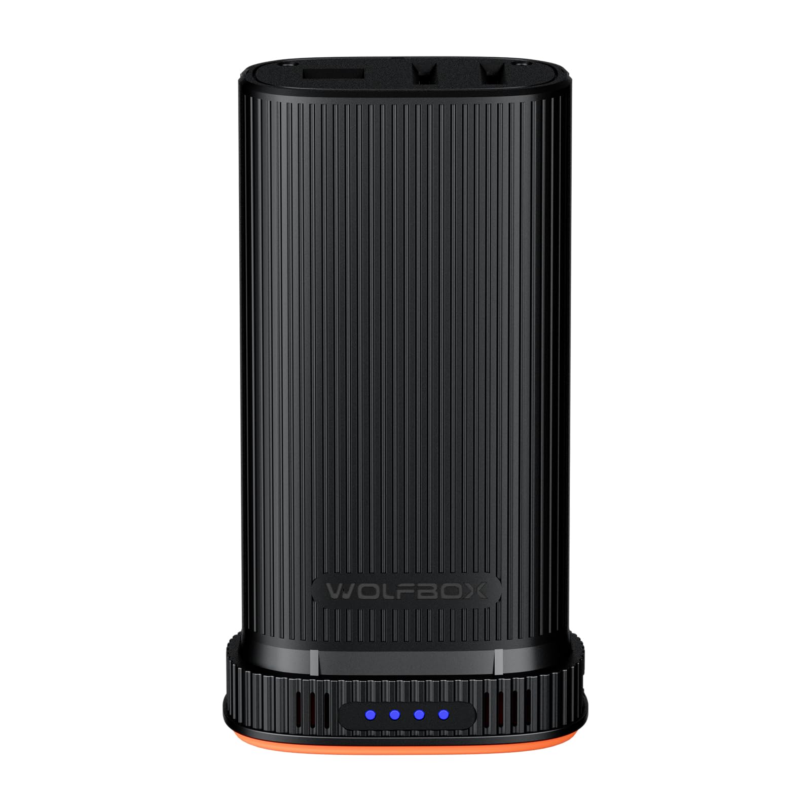 WOLFBOX MF200 battery pack front view highlights compact design for portable power