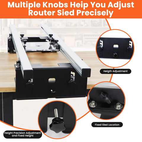 Close-up of WolfPawn aluminum guide rails delivering rigidity and warp resistance
