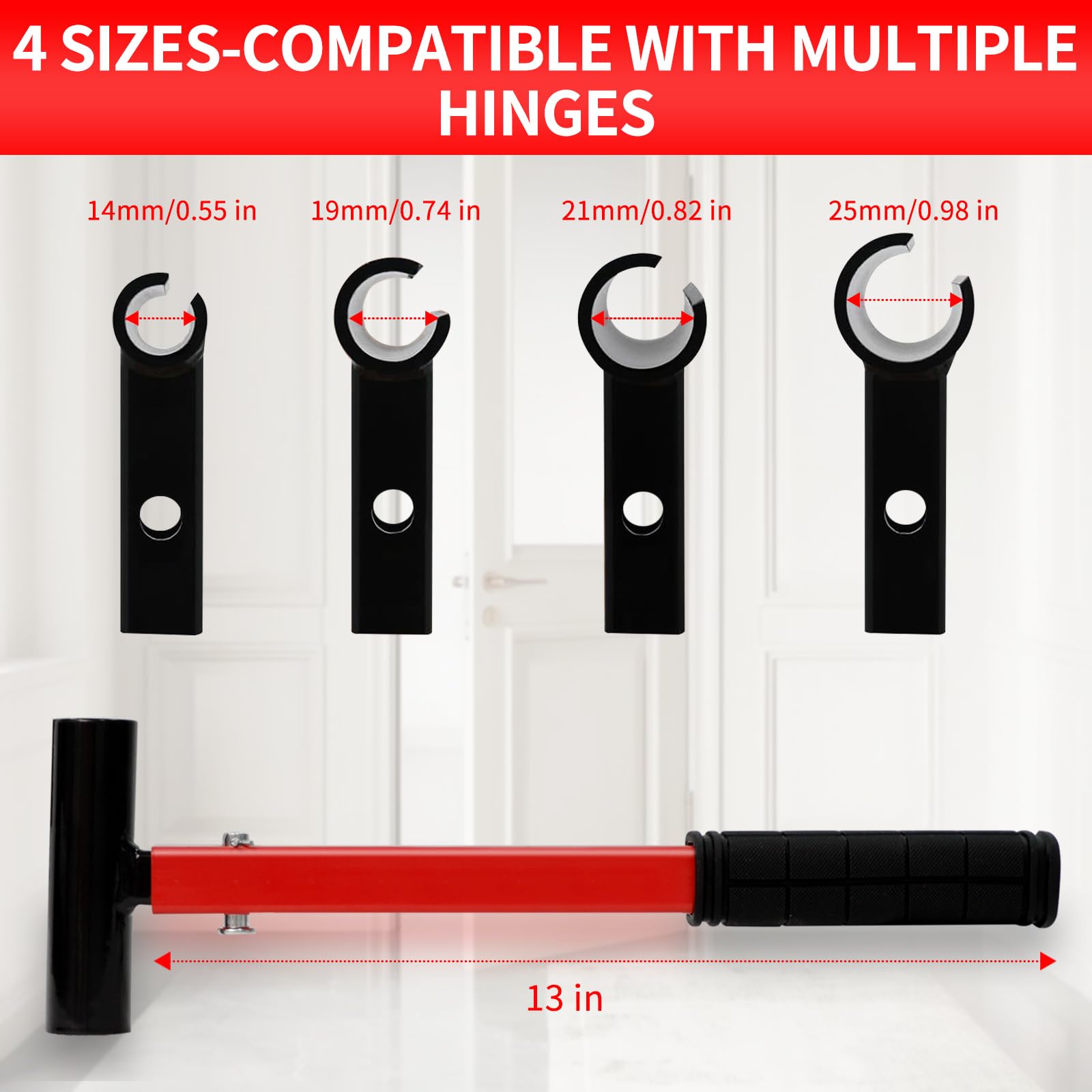 WolfPawn rubber grip handle on hinge wrench enabling comfortable use.