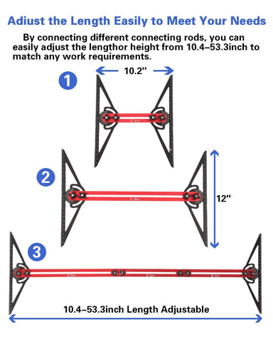 WolfPawn dual-nut locking for stable, accurate measurements on stairs.
