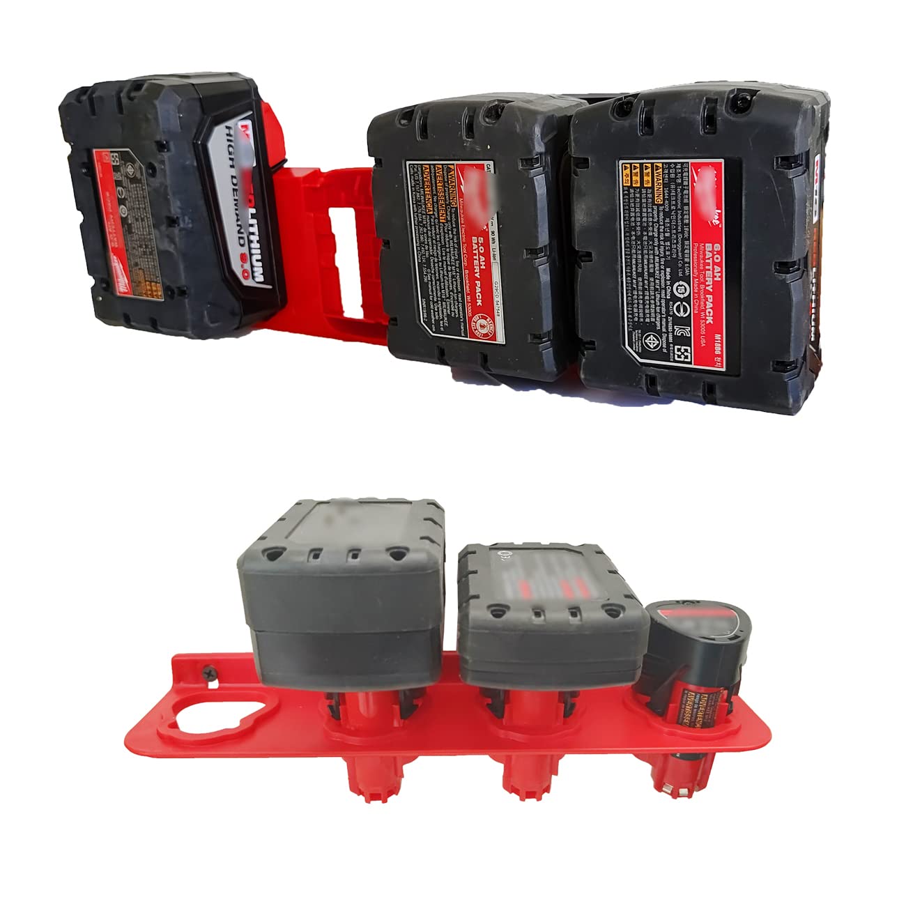 WOLGNKI M18 clip close-up shows secure, sturdy slots for 18V packs