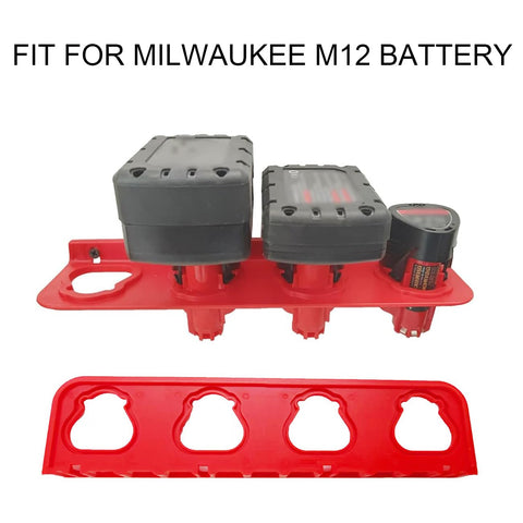 WOLGNKI Milwaukee battery organizer mount 2-pack confirms sturdy plastic construction