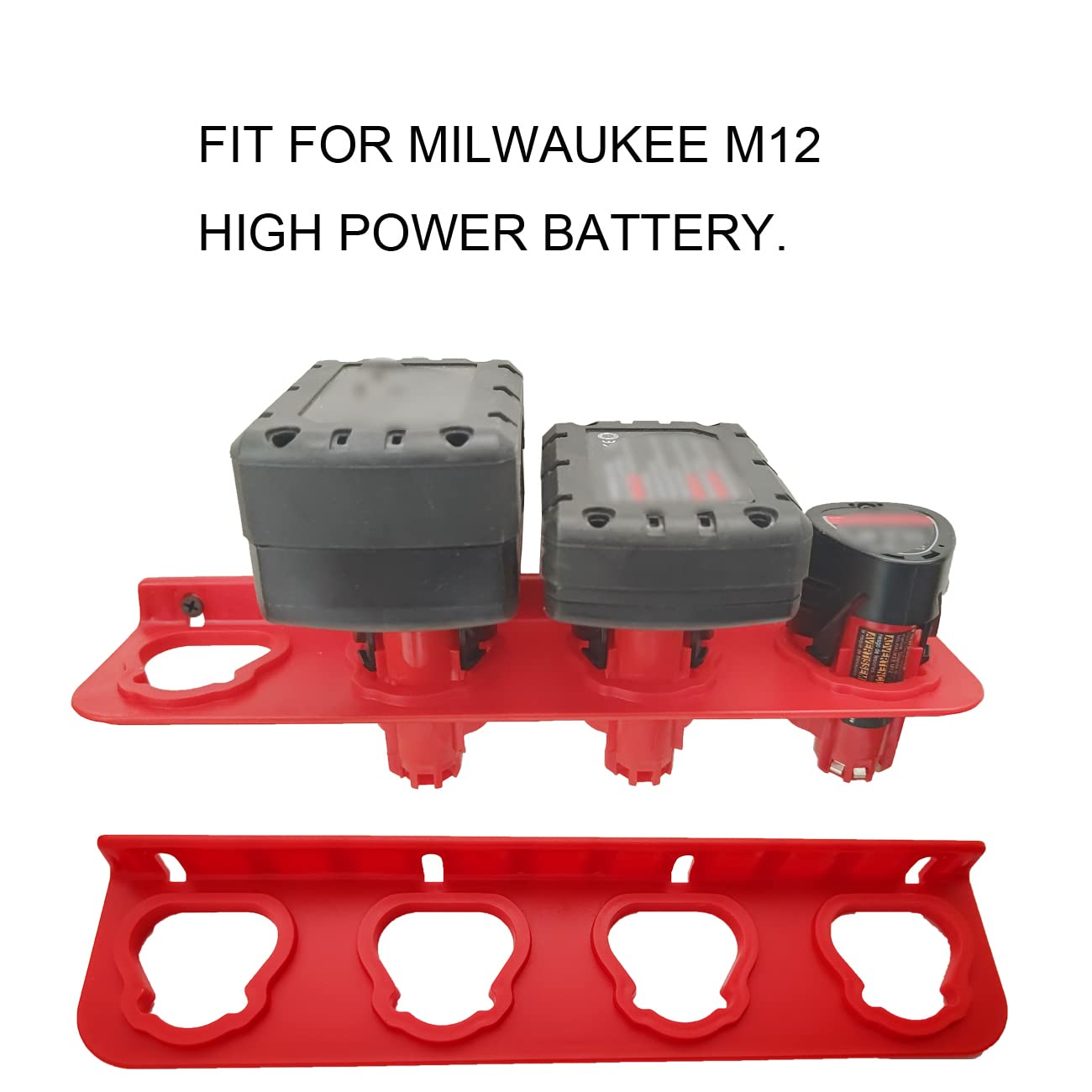WOLGNKI Milwaukee battery organizer mount on workbench for quick tool access