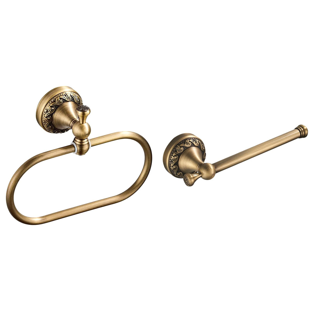 WOLIBEER antique brass toilet paper holder with wall mount