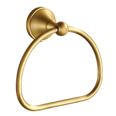 WOLIBEER brass towel ring with 180-degree rotation for versatile use