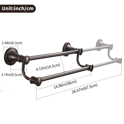 WOLIBEER compact bathroom setup with wall-mounted towel bar maximizing space