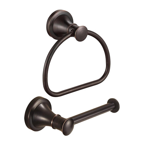 WOLIBEER bronze toilet paper holder, half-round design for easy reach.