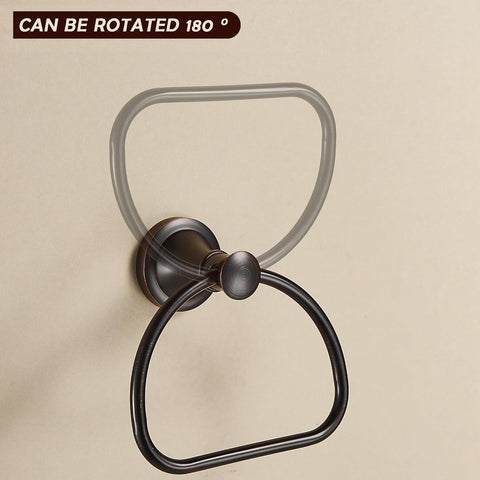 WOLIBEER bronze wall mount demonstrates space-saving bathroom organization.