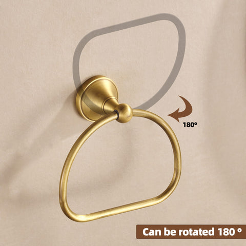 WOLIBEER easy-install towel ring with simple mounting instructions