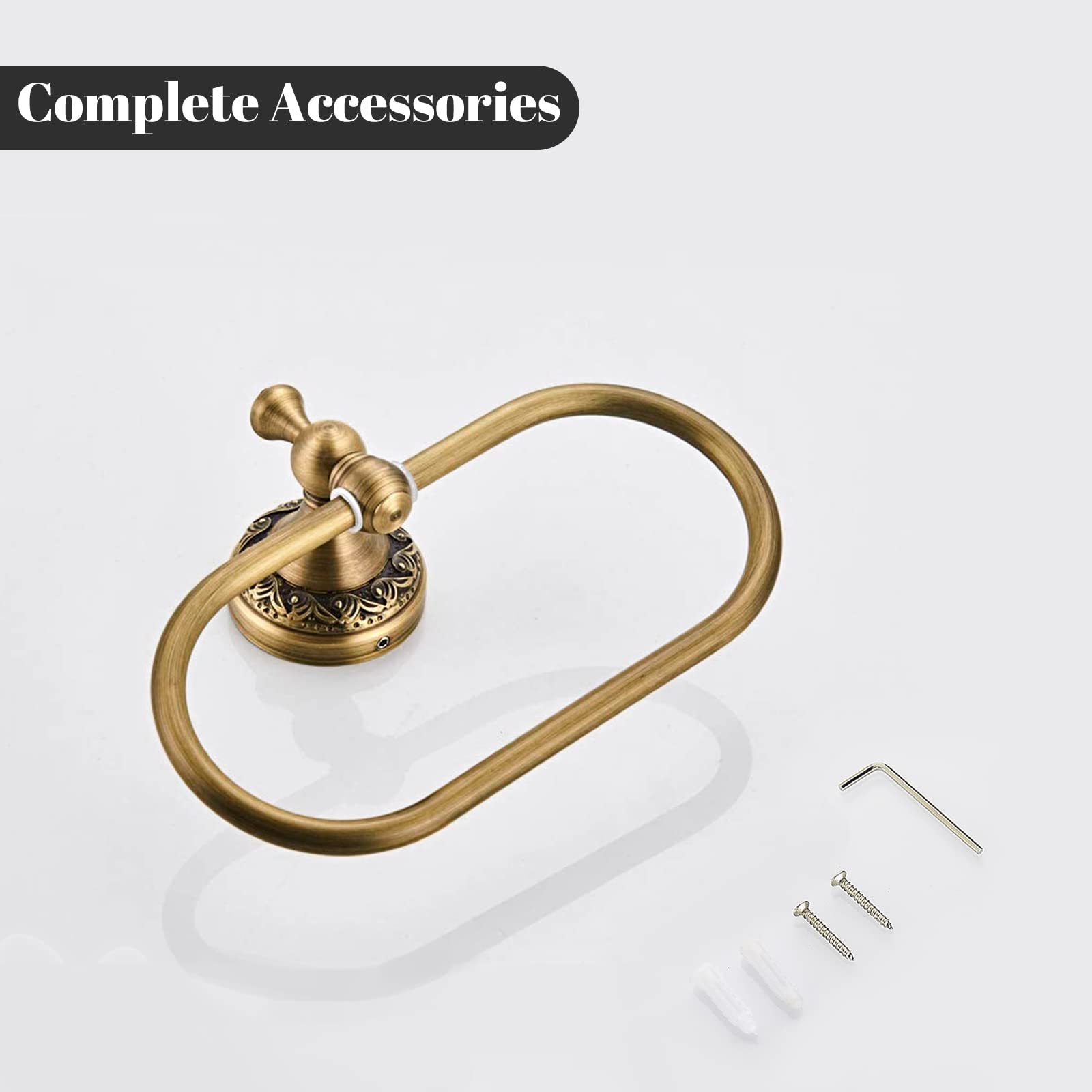 WOLIBEER easy installation brass hardware with screws and guide