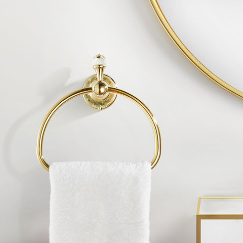 WOLIBEER towel ring spin rotates 180 degrees for easy towel access.