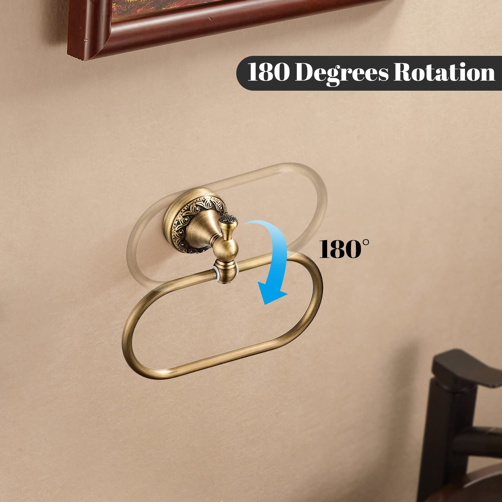 WOLIBEER hand towel holder wall mounted for convenient access