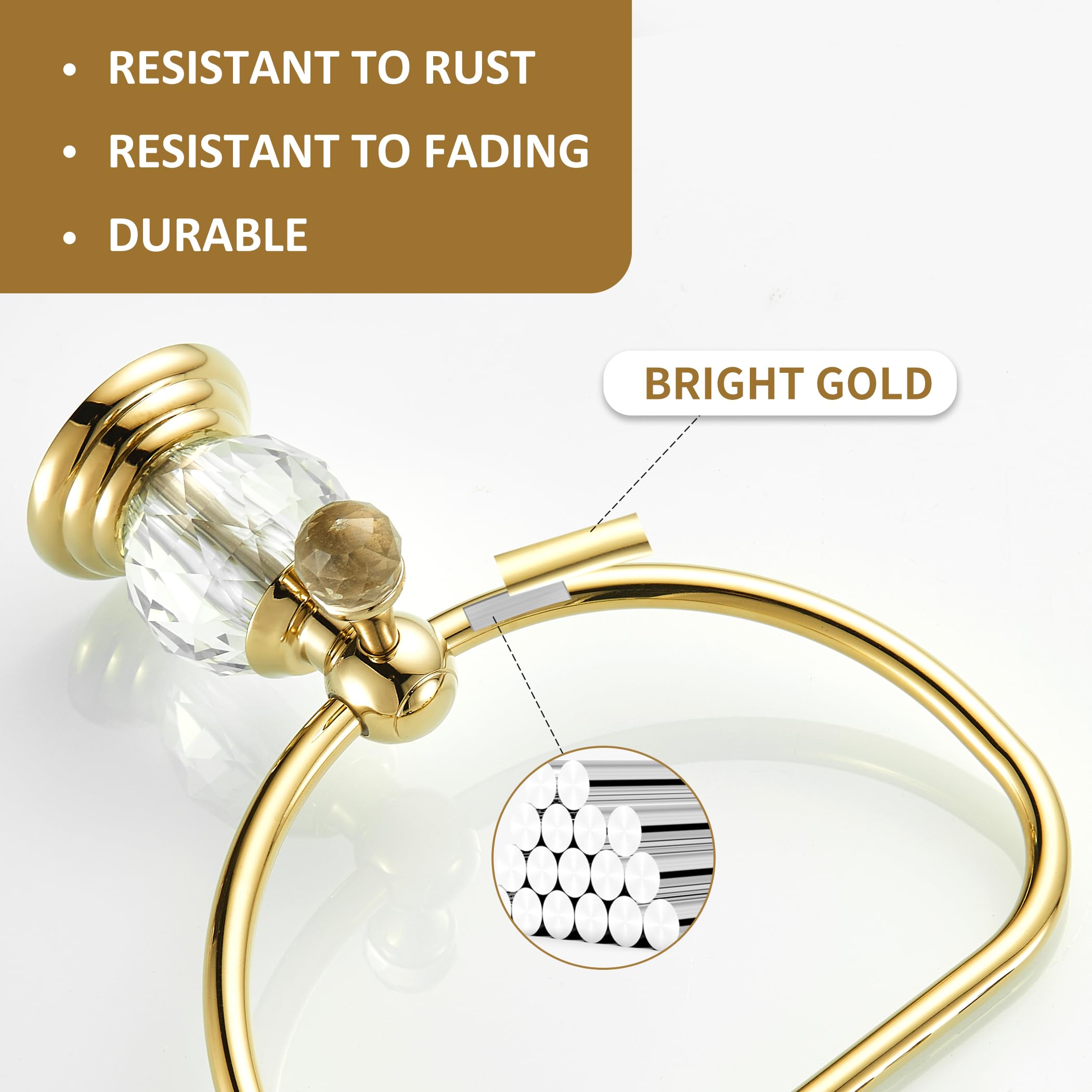 WOLIBEER wall-mounted ring with hidden screws for a secure mount.