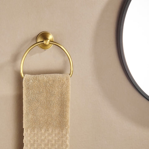 WOLIBEER wall-mounted towel ring in retro style for easy access