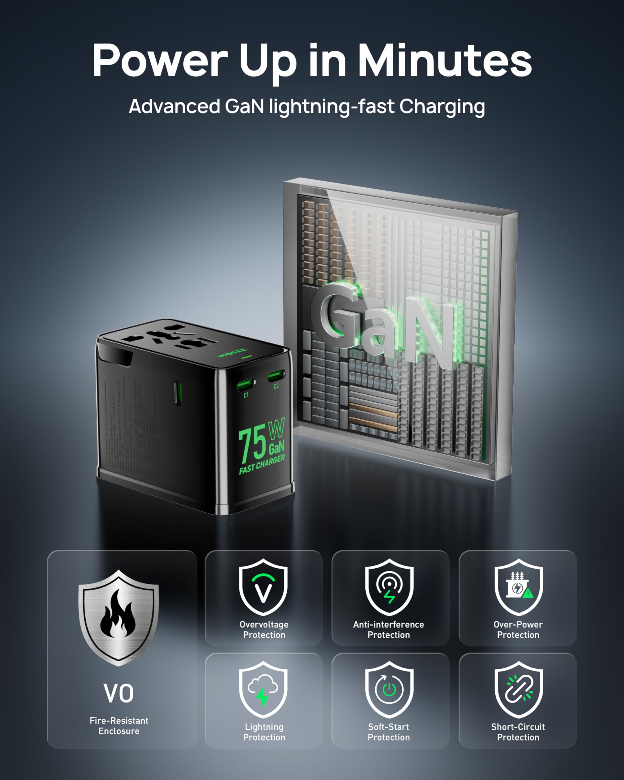 Wollzz GaN fast charging powers laptops and phones efficiently