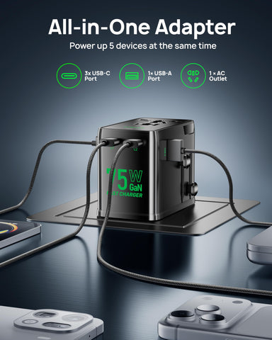 Wollzz adapter with Type-G plug for UK compatibility