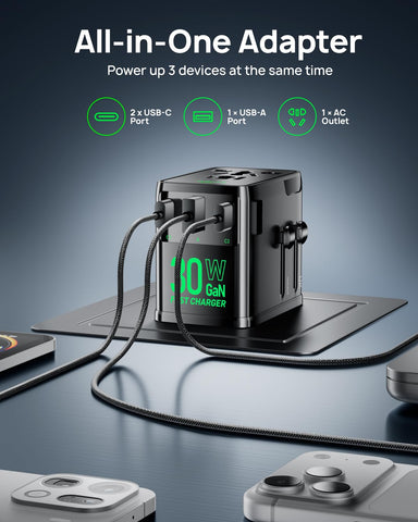 Wollzz GaN 30W fast charging powers up devices quickly on the move.