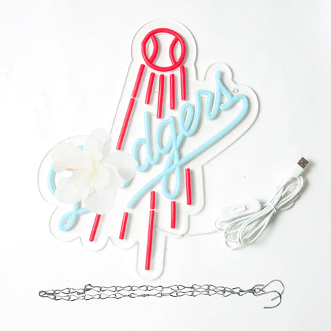 WonderfulLife Dodger neon sign game room art brightens evenings with style.