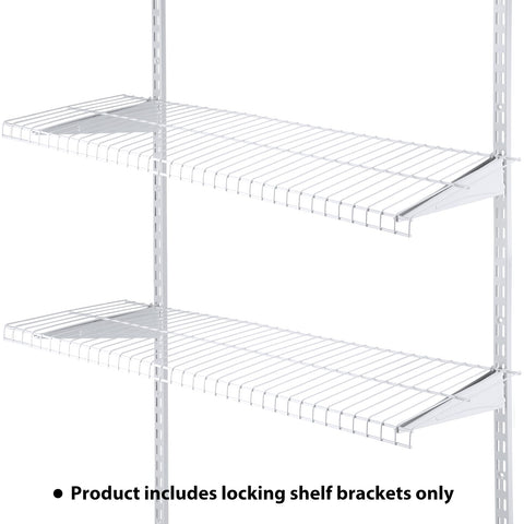 Wonderjune heavy-duty double-track bracket supports sturdy shelving in kitchens and closets.