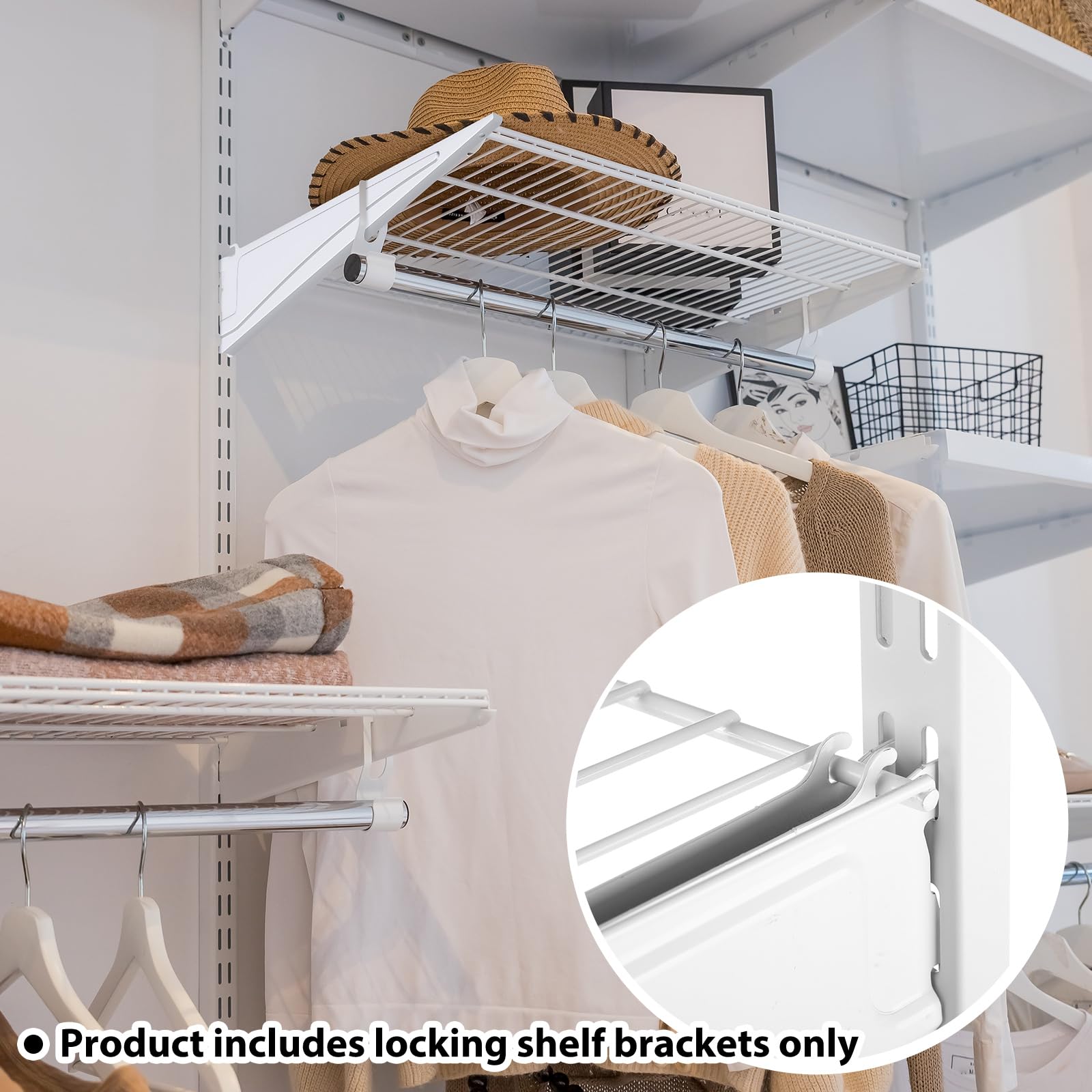 Wonderjune clean white finish blends with any room decor.