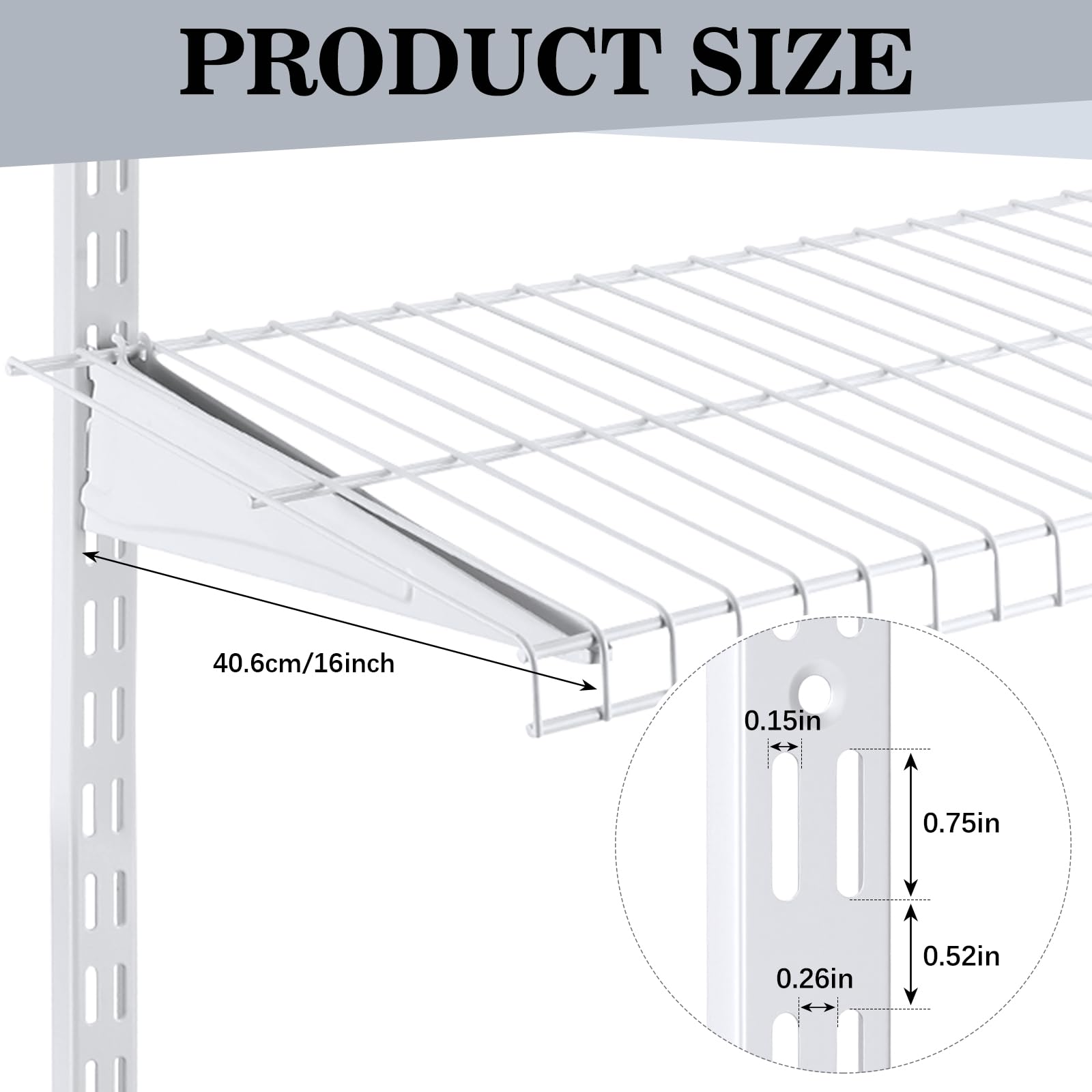 Wonderjune white epoxy-coated brackets resist rust and chipping over time.