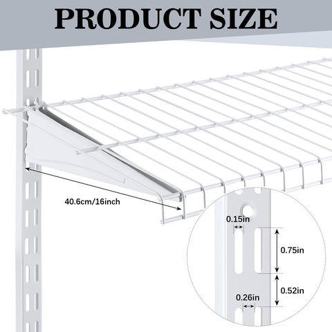 Wonderjune white epoxy-coated brackets resist rust and chipping over time.