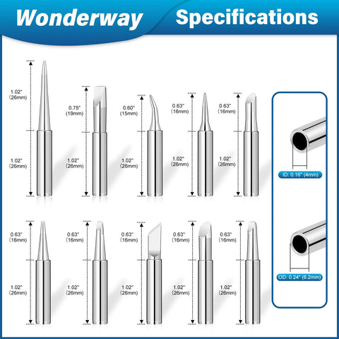 Wonderway SWK-001 brass cleaning wire lowers oxide buildup and extends tip life.
