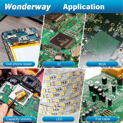 Wonderway SWK-001 packaging shows a comprehensive soldering maintenance set.