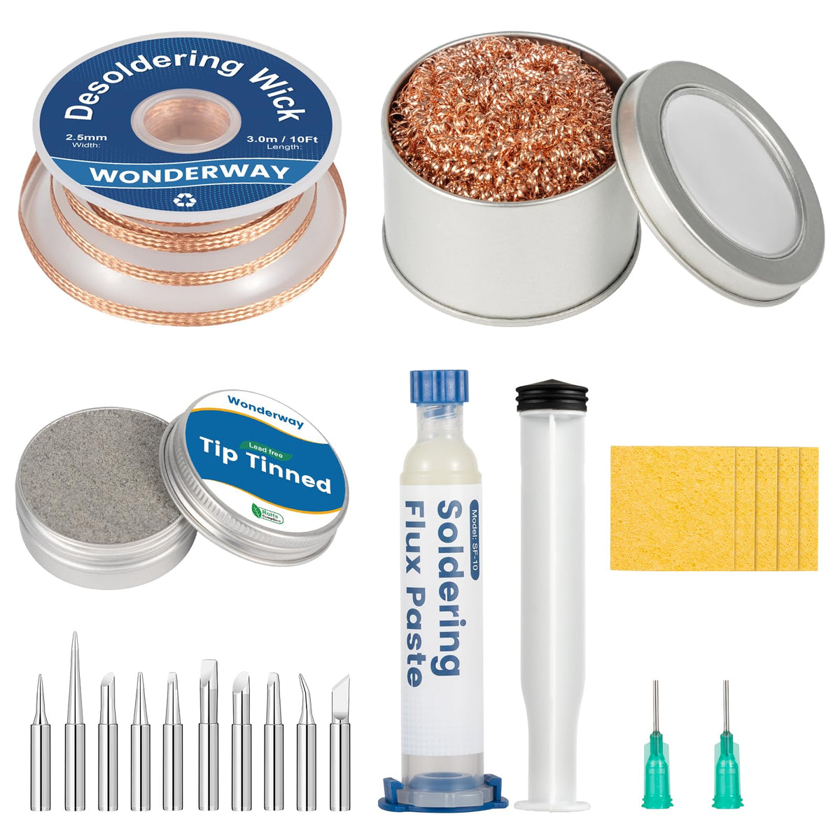 Wonderway SWK-001 solder wick reduces oxide buildup for cleaner, more reliable joints.