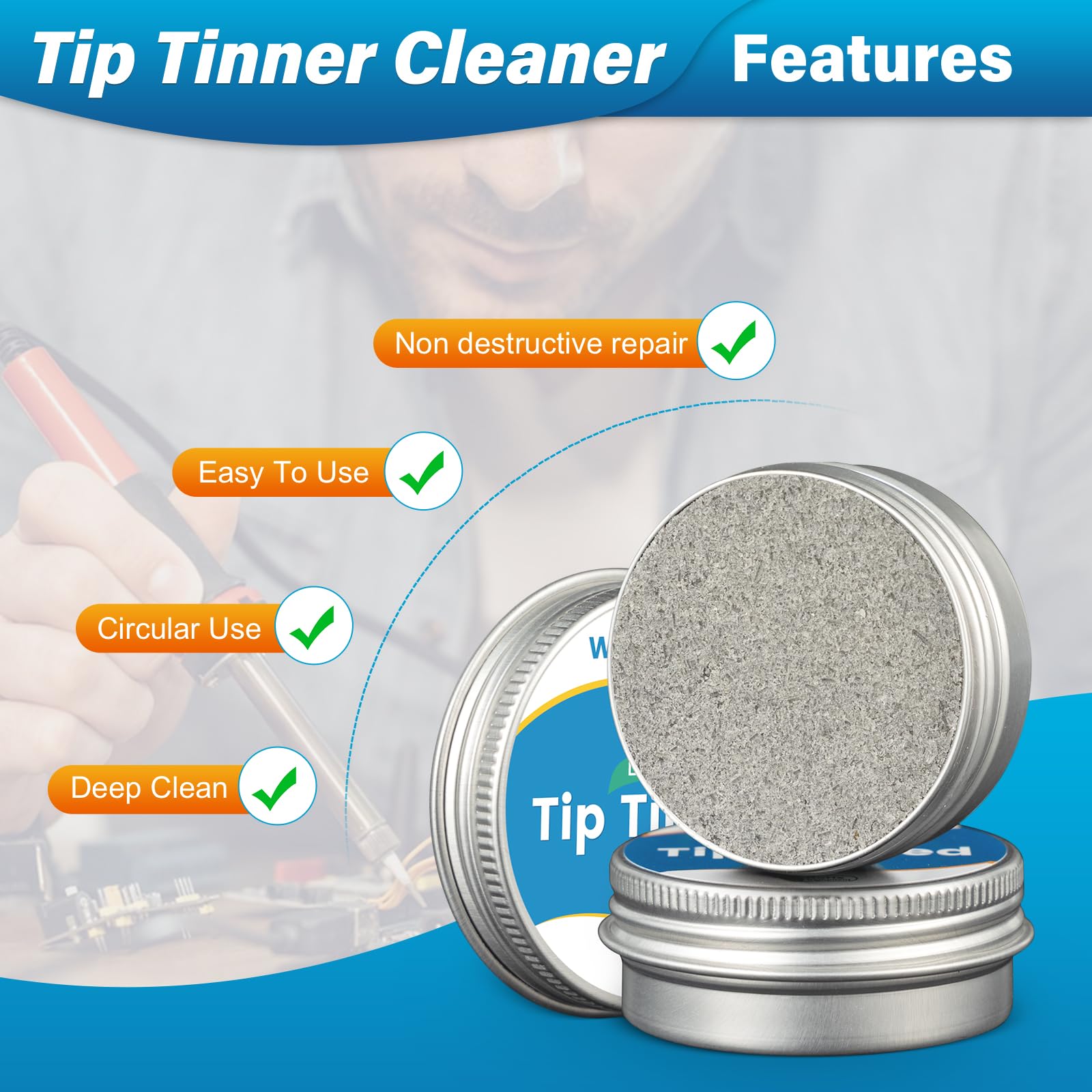 Wonderway SWK-001 cleaning sponge resists high temperatures for debris removal.