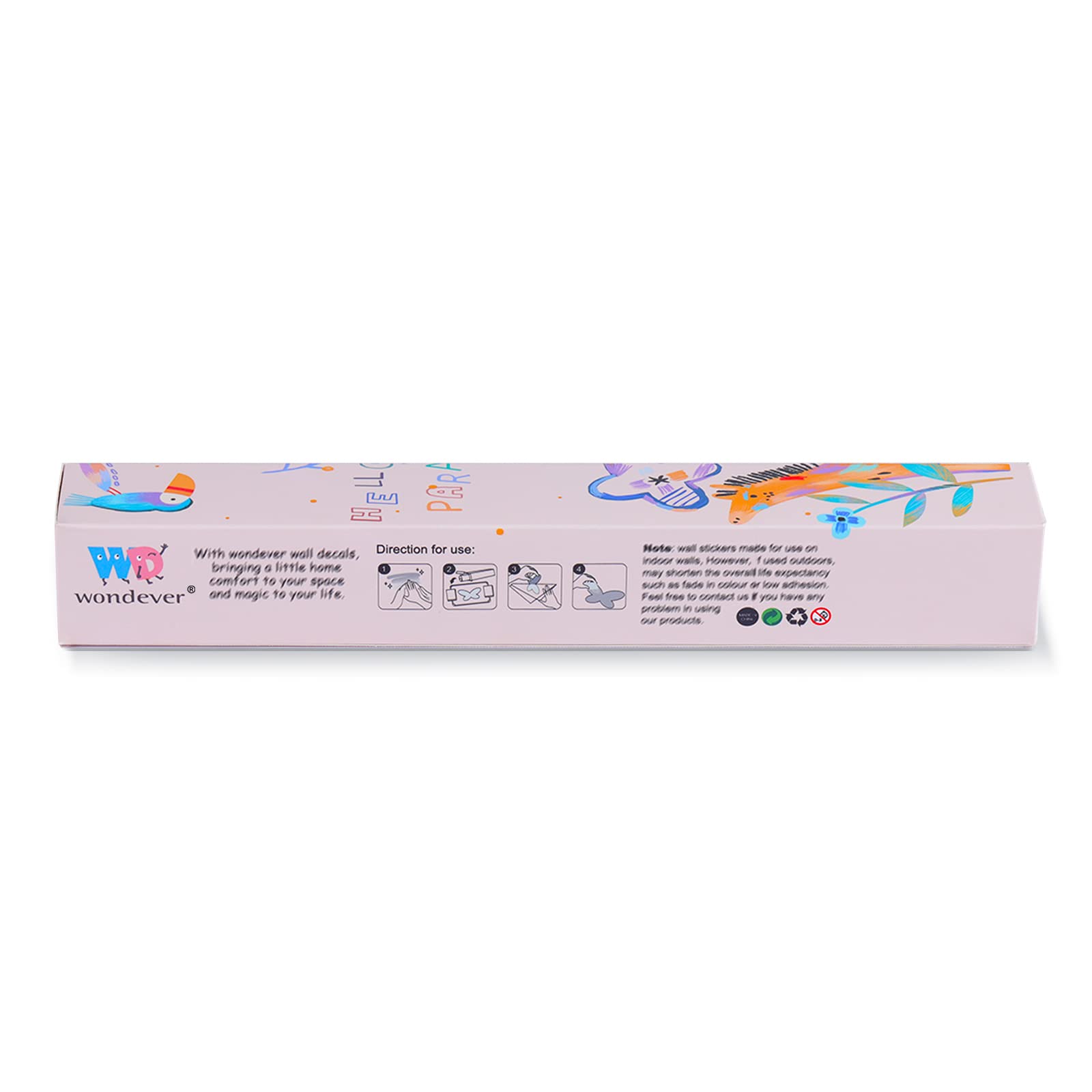 Wondever safe PVC wall stickers peel cleanly, leaving no residue