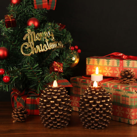 Timer switch on Wondise pine cone flameless candle