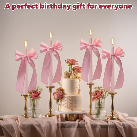 Wondise pink flameless candles ideal for birthdays, weddings, and anniversaries