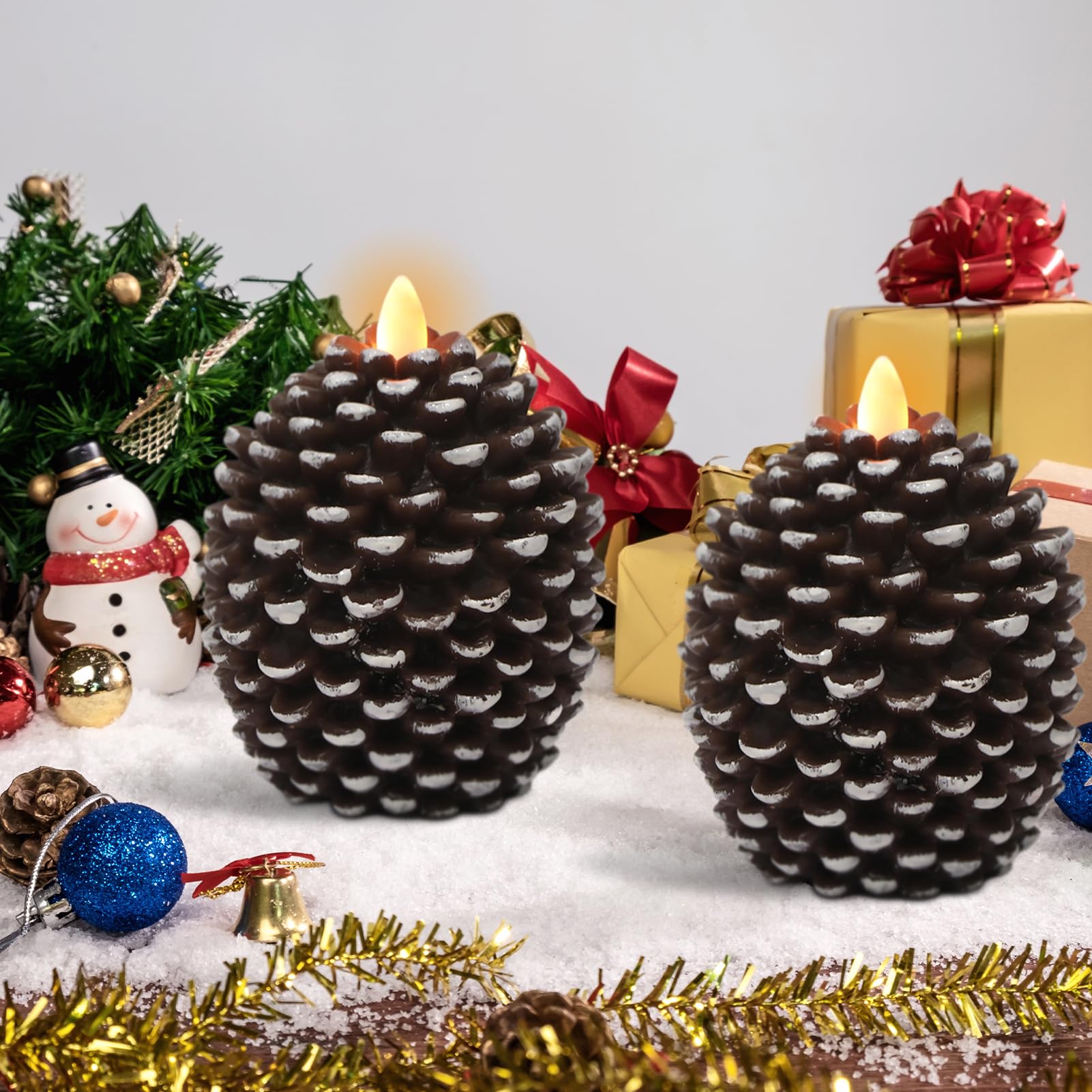 Wondise compact pine cones measure 3.5 inches wide and 4.7 inches tall
